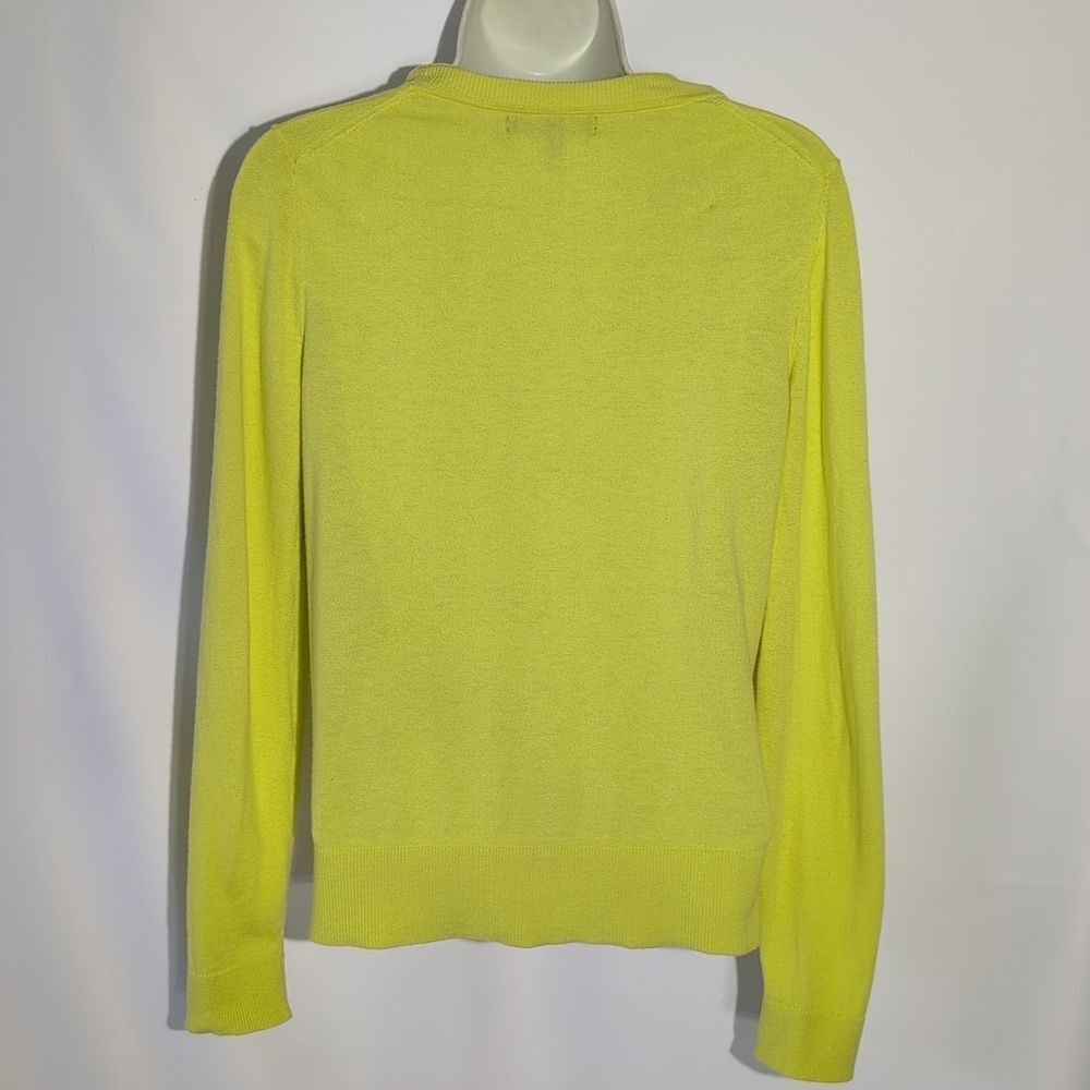 Banana Republic Neon Yellow Women's Cardigan - Picture 8 of 14